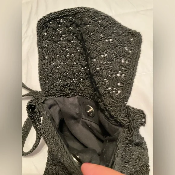 Black Woven Crossbody Bag - Unbranded - Picture 3 of 7